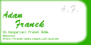 adam franek business card